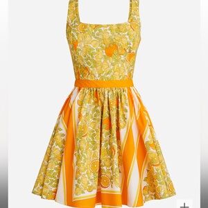 Jcrew Stefania dress in limone scarf print (NWOT, size 2)